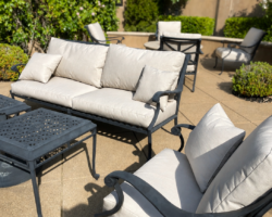 Entire estate outdoor cushion recover in premium Sunbrella