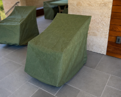 The perfect outdoor rocking chair cover show in Sunbrella Fern