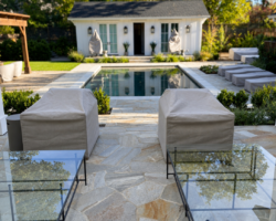 Pool side perfection with custom outdoor furniture covers.