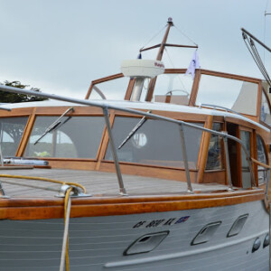 This is the Stephens 48 before Compass Canvas custom designed a full boat cover to protect this beauty. Compass Canvas fits all projects in-person to talk about the ideal designs that you want for your cover. Stephens 48 Before Boat Covers