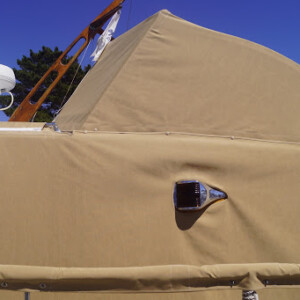 A custom boat cover is made for your boat and all its accessories. We use ventilation systems to increase the breathability of our covers to prevent mold and mildew damage inside your boat. Stephens 48 Boat Cover and Accessories